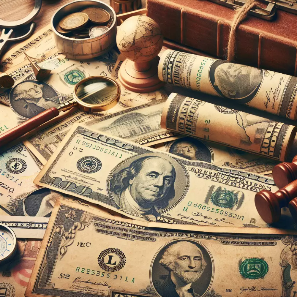 staré dolarové bankovky
