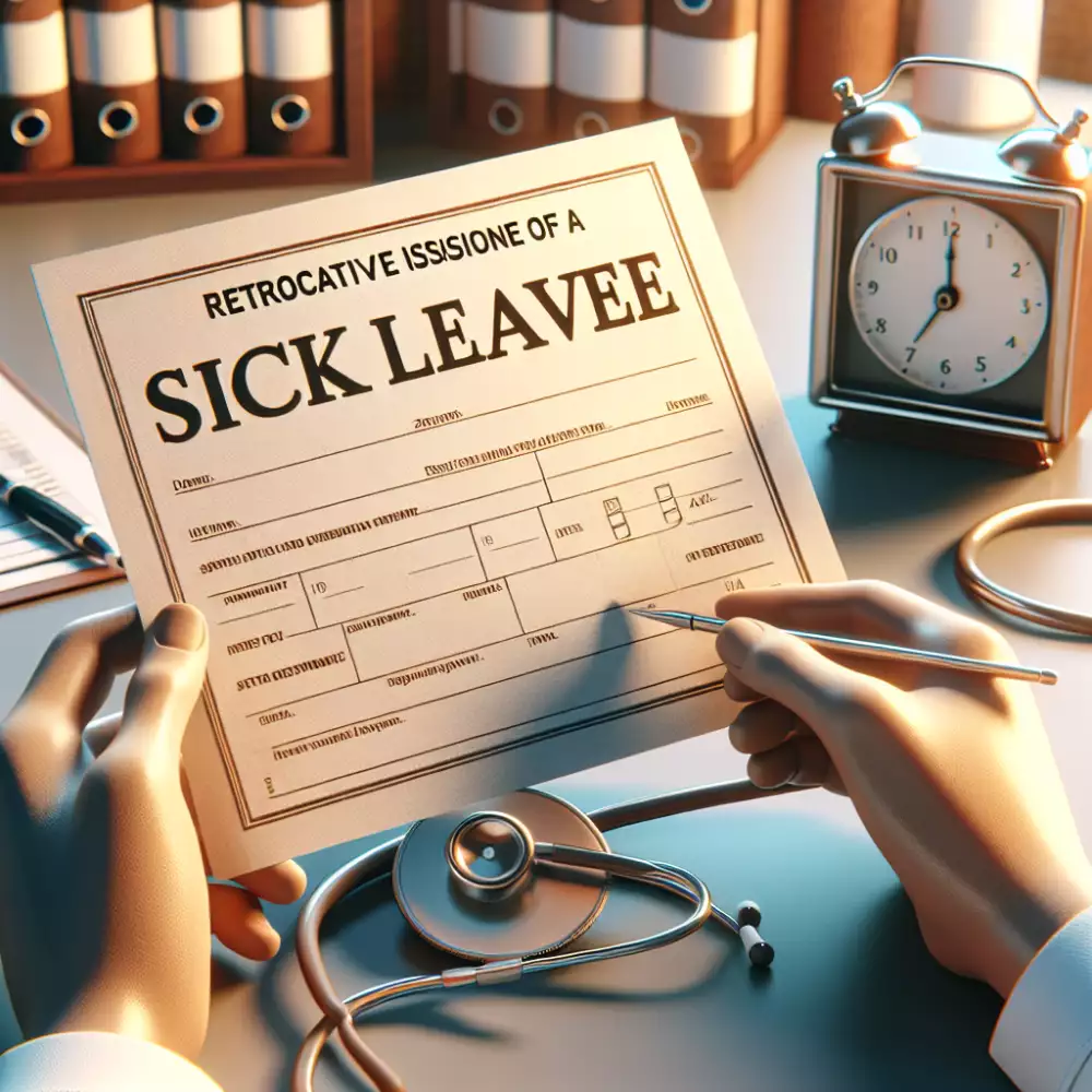 vystavení neschopenky zpětně