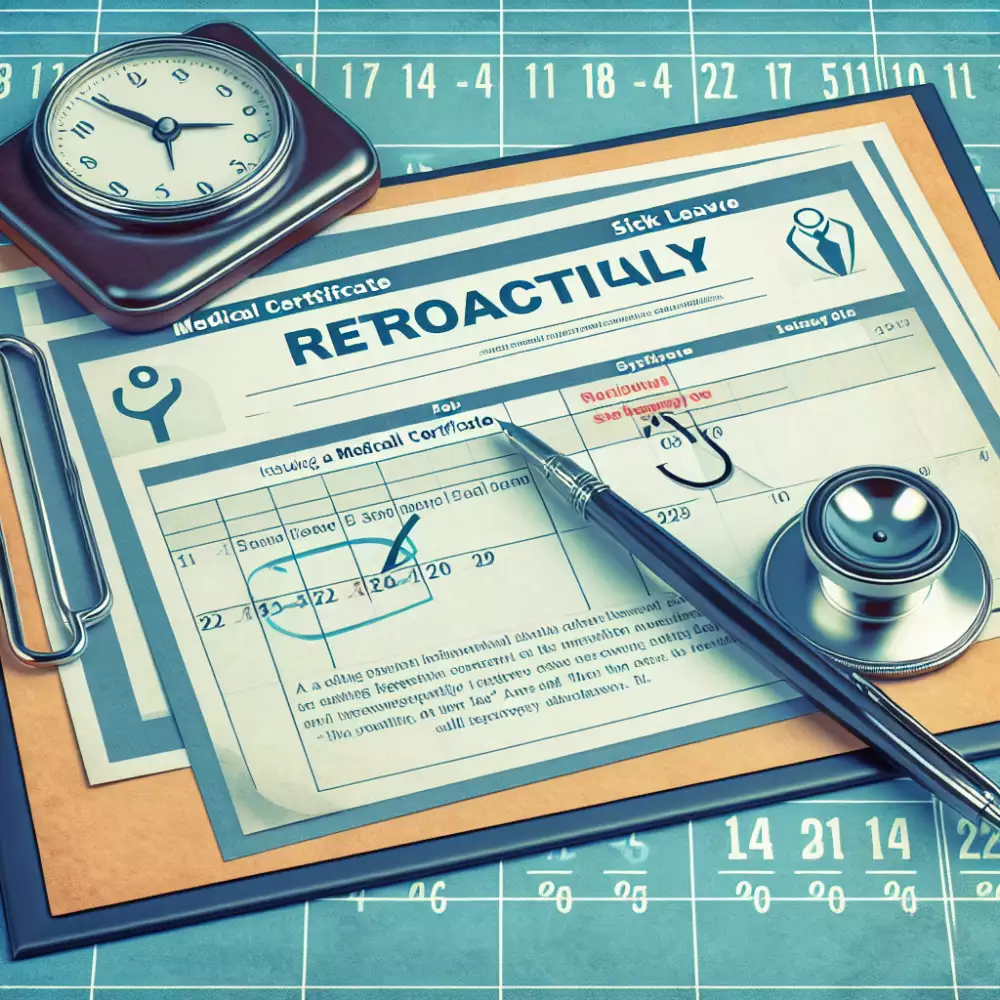 vystavení neschopenky zpětně